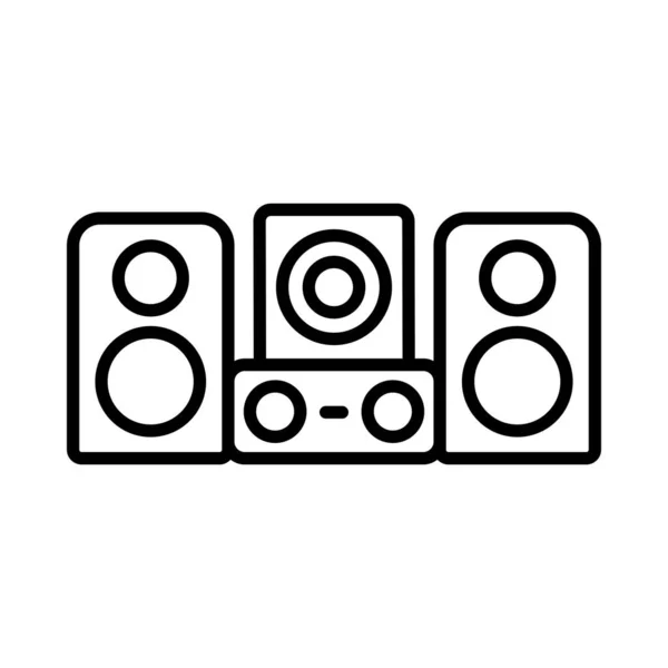 Sistema Sonido Vector Line Icon Desig — Vector de stock