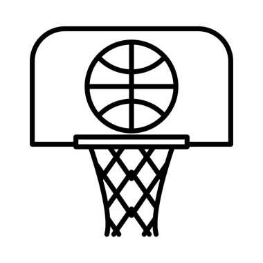 Basket Topu Vektör Satırı Simge Tasarımı