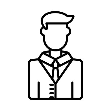 Öğretmen Vektör Satırı Simge Tasarımı