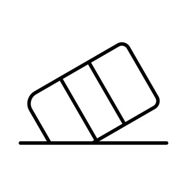 Silgi Vektör Satırı Simge Tasarımı