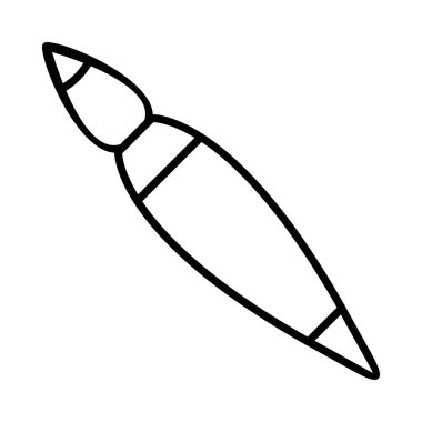 Fırça Fırçası Vektör Satırı Simge Tasarımı