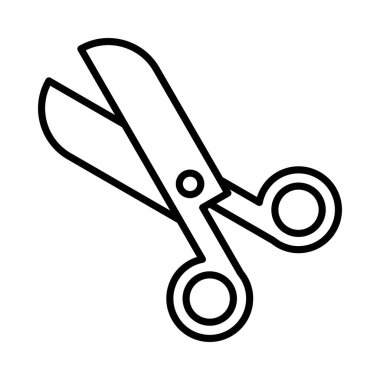 Makas Vektör Satır Simgesi Tasarımı