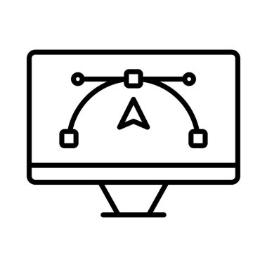 Sanat Tasarım Vektör Satırı Simgesi Tasarımı
