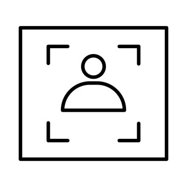 Fotoğraf çerçevesi Vektör Satırı Simge Tasarımı