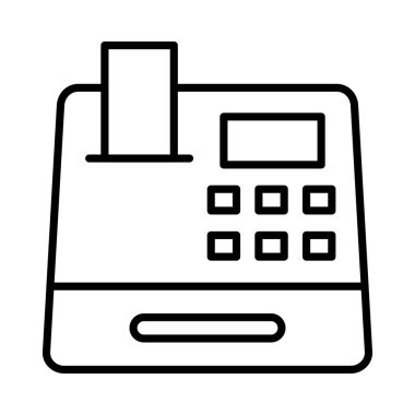 Kasada Serbest Vektör Satır Simgesi Tasarımı