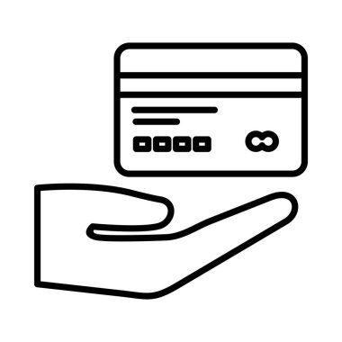 Nakit Ödeme Serbest Vektör Satır Simgesi Tasarımı