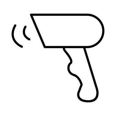 Barkod Tarayıcı Serbest Vektör Satır Simgesi Tasarımı