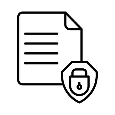 Güvenli Vektör Satır Simgesi Tasarımı