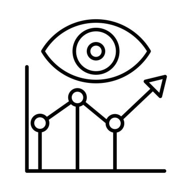 Veri Görselleştirme Vektör Satırı Simge Tasarımı