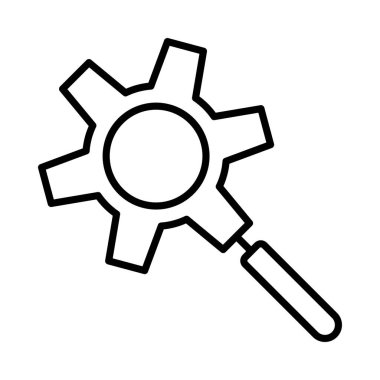 Optimizasyon Vektör Satırı Simge Tasarımı