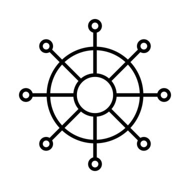 Çoklu Kanal Pazarlama Vektör Satırı Simge Tasarımı