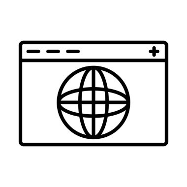 Tarayıcı Vektör satırı Simge Tasarımı