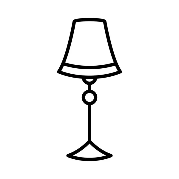 Vloerlamp Vector Line Icon Desig — Stockvector