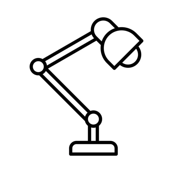 Bureaulamp Vector Line Icon Desig — Stockvector