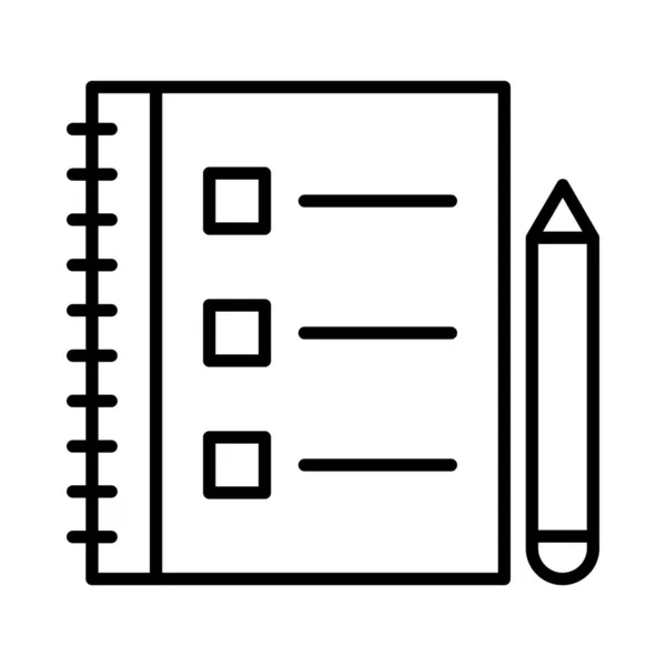 Icône Ligne Vectorielle Examen Desig — Image vectorielle