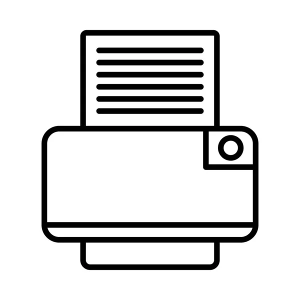 Linha Vetor Impressora Icon Desig — Vetor de Stock