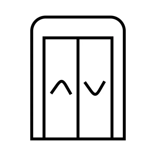 Ascensor Libre Vector Line Icon Desig — Vector de stock