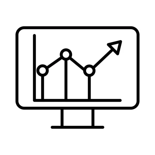 アナリティクスベクトルラインアイコンデザイン — ストックベクタ