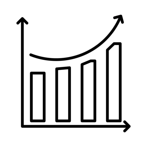 成長ベクトルラインアイコンデザイン — ストックベクタ