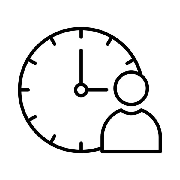 Gestión Del Tiempo Vector Line Icon Desig — Vector de stock