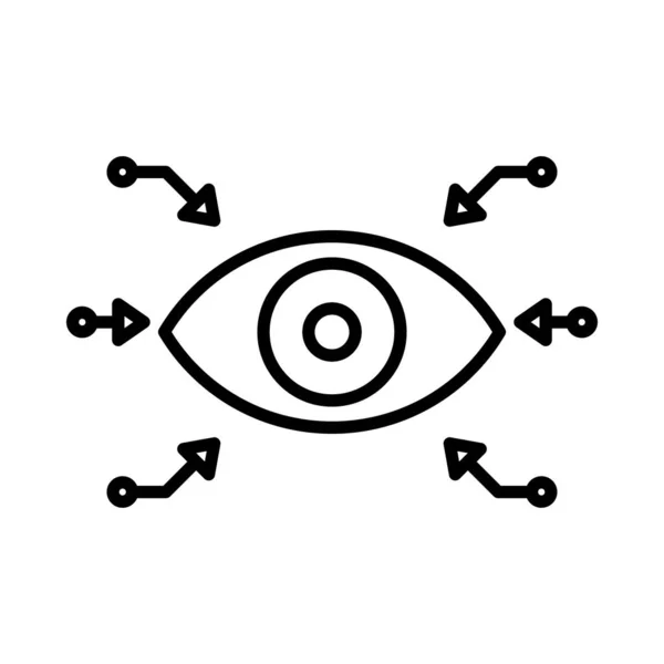 Vision Vektor Liniensymbol Desig — Stockvektor