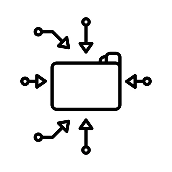 Recolección Datos Vector Line Icon Desig — Vector de stock