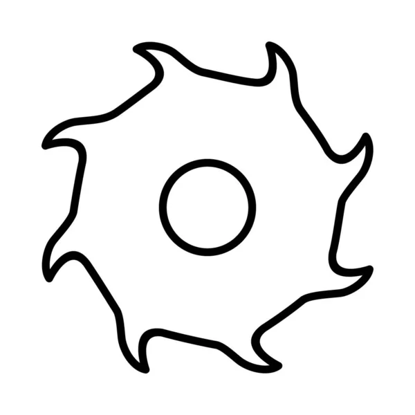 Sierra Circular Vector Line Icon Desig — Vector de stock