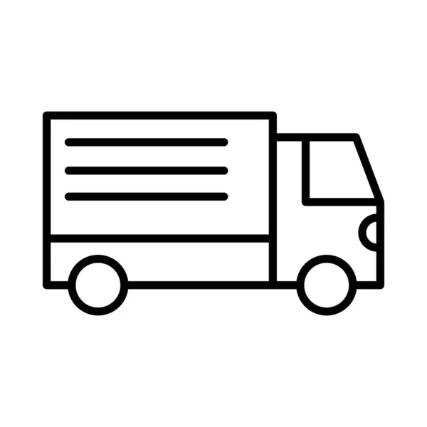 Linea Vettoriale Cargo Truck Icona Desig — Vettoriale Stock