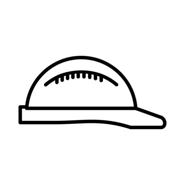 Casco Vector Line Icon Desig — Archivo Imágenes Vectoriales