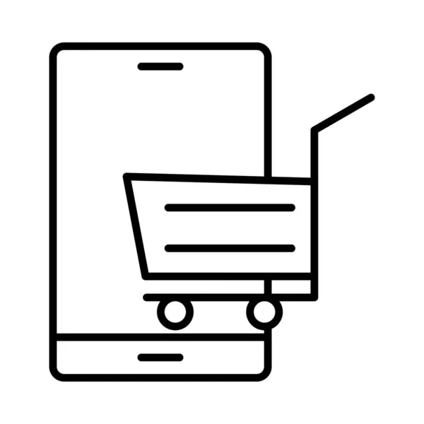 Tienda Online Vector Line Icon Design — Archivo Imágenes Vectoriales