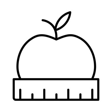 Diyet Vektör Satırı Simge Tasarımı