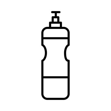 Su Şişesi Vektör Satırı Simge Tasarımı