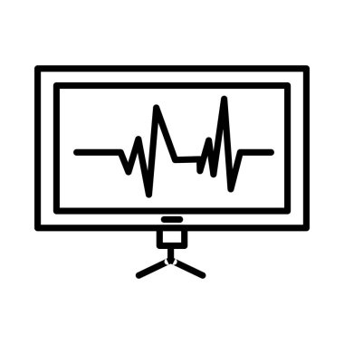 Nabız Vektör Satırı Simge Tasarımı