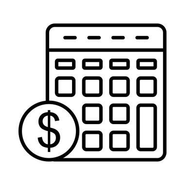 Muhasebe Vektör Satırı Simgesi Tasarımı