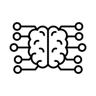 Beyin Fırtınası Vektör Satırı Simge Tasarımı