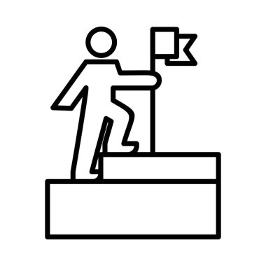 Liderlik Vektör Satırı Simge Tasarımı