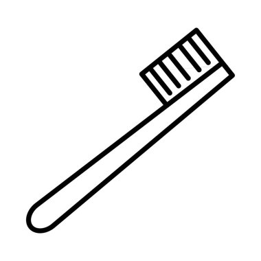 Diş Fırçası Vektör Satırı Simge Tasarımı