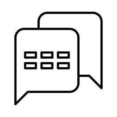 Sohbet Kabarcık Vektör Satırı Simge Tasarımı