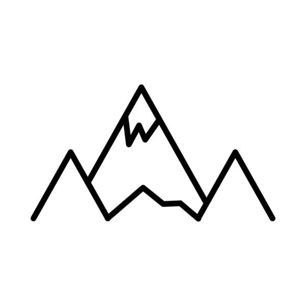 Montagnes Ligne Vectorielle Icône Desig — Image vectorielle