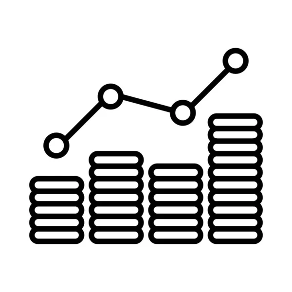 費用ベクトルラインアイコンデザイン — ストックベクタ