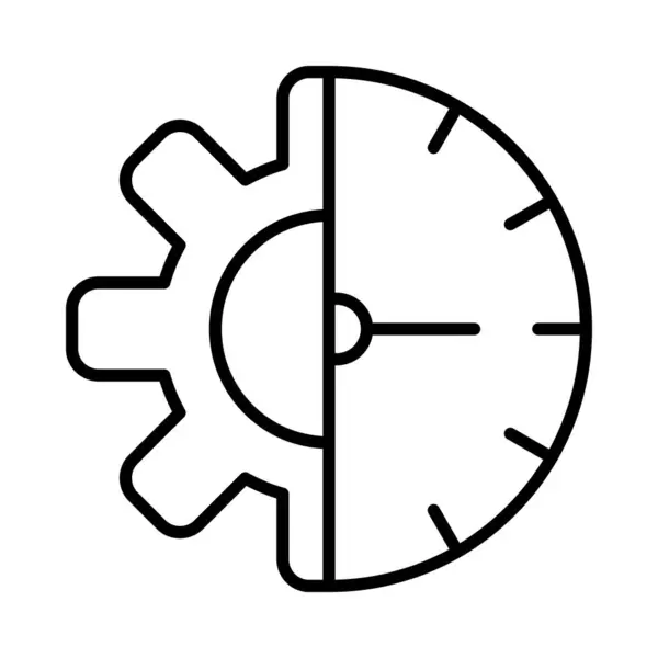 Tijdmanagement Vectorlijn Icon Desig — Stockvector