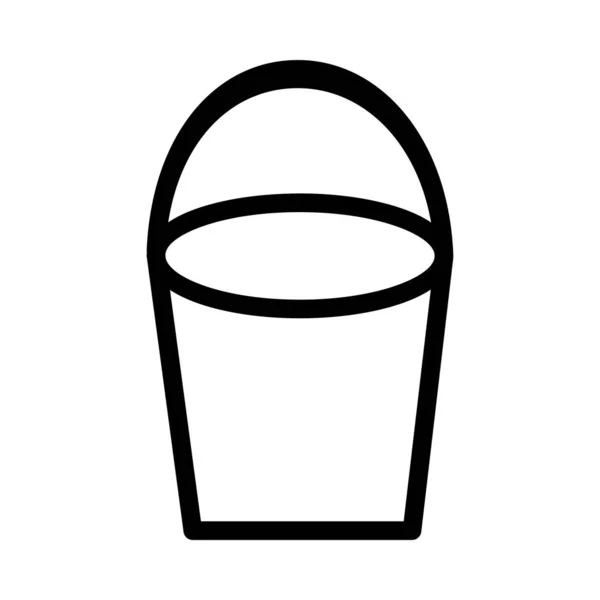 Bucket Vector Line Icon Desig — Archivo Imágenes Vectoriales