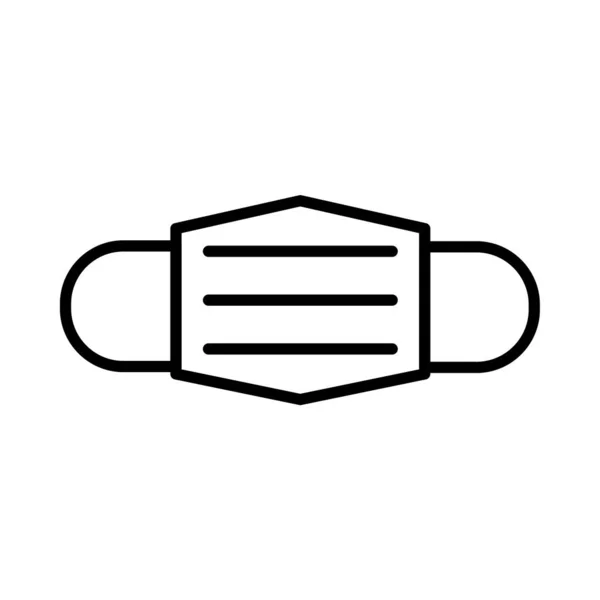 Gezichtsmasker Vector Line Icon Desig — Stockvector