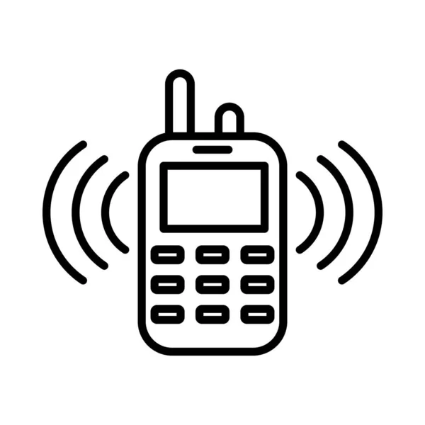 Teléfono Brodcasting Vector Line Icon Design — Archivo Imágenes Vectoriales