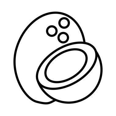 Hindistan cevizi Vektör Satırı Simge Tasarımı