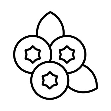 Yabanmersini Vektör Satırı Simge Tasarımı