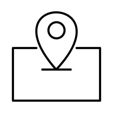 Konum Vektör Satırı Simge Tasarımı