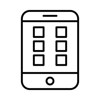 Uygulama Vektör Satırı Simgesi Tasarımı