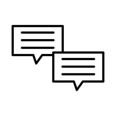 Sohbet Vektör Satırı Simge Tasarımı