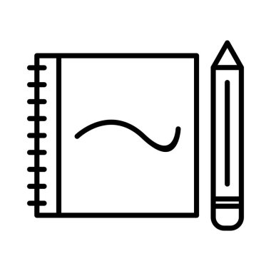 Taslak Vektör Satır Simgesi Tasarımı